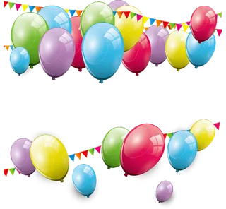 气球一排立体情人节