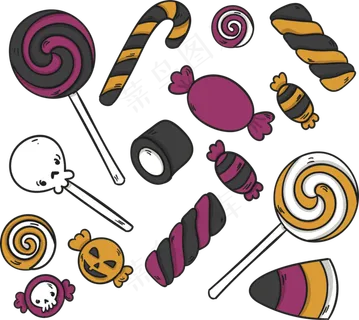 卡通万圣节节日糖果