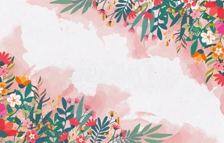 欢迎春天到花开风景