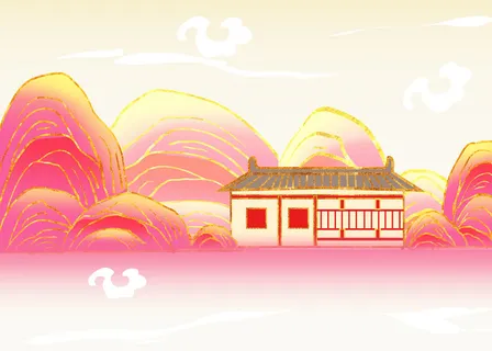 国潮鎏金松雅书院地标建筑