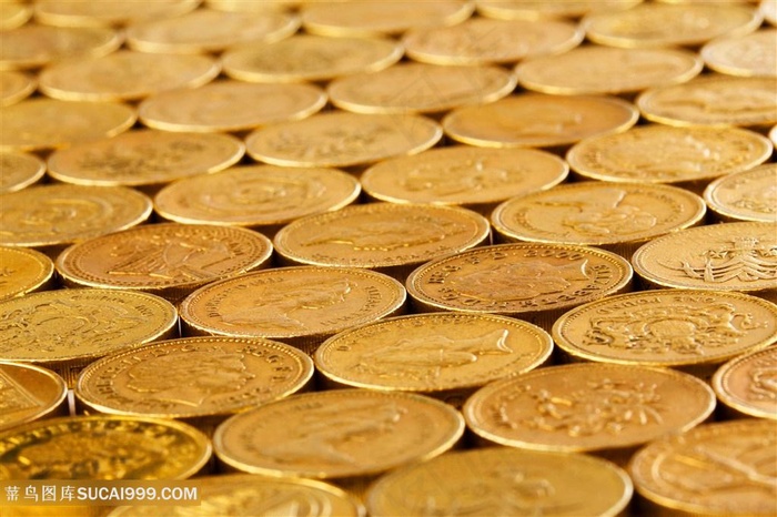 黄金硬币背景图片