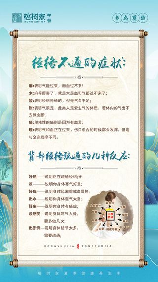 夏季经络养生海报