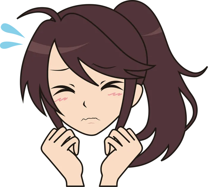 惊恐女孩人物素材卡通头像