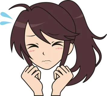 惊恐女孩人物素材卡通头像