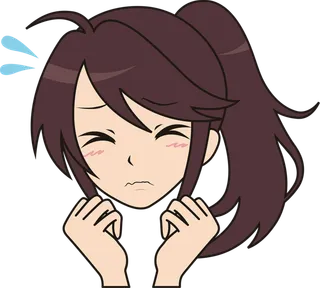 惊恐女孩人物素材卡通头像