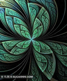 绿色抽象画素材