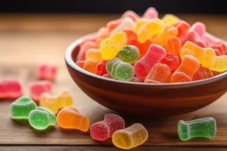 美味糖果五彩软糖甜点摄影图