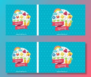 免抠花卉和蜜蜂标签