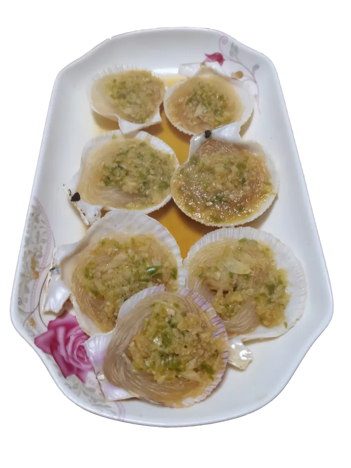 蒜蓉粉丝扇贝瑶柱清蒸免抠元素实拍高清摄影食物素材元素psd模版下载