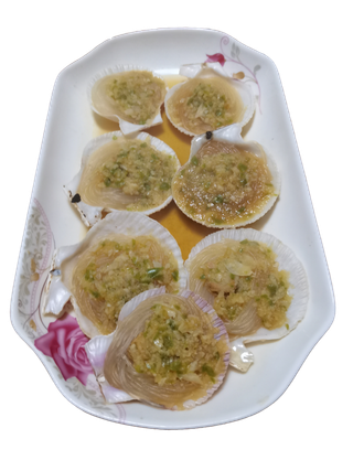 蒜蓉粉丝扇贝瑶柱清蒸免抠元素实拍高清摄影食物素材元素