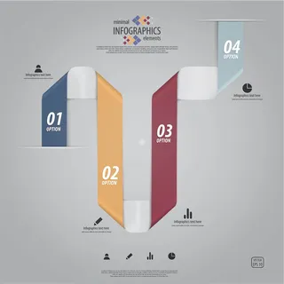 免抠彩色折纸标签