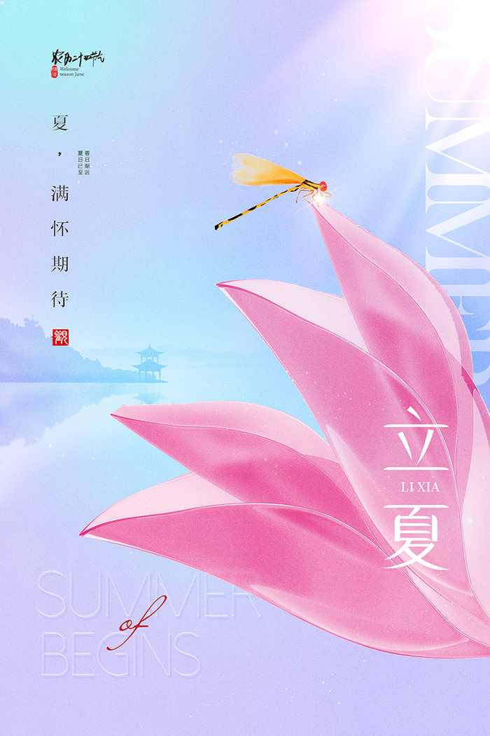 简约创意立夏海报