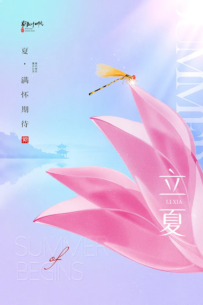 简约创意立夏海报