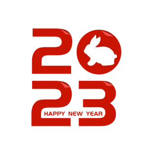 2023兔年红色