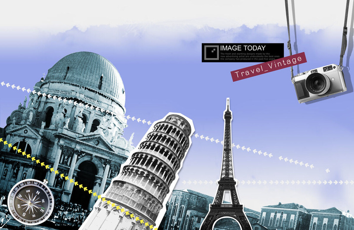 欧美建筑标志物风景PSD素材