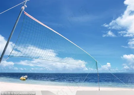 美丽天空-蓝天下白色球网