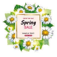 欢迎春天到花开风景eps,ai矢量模版下载