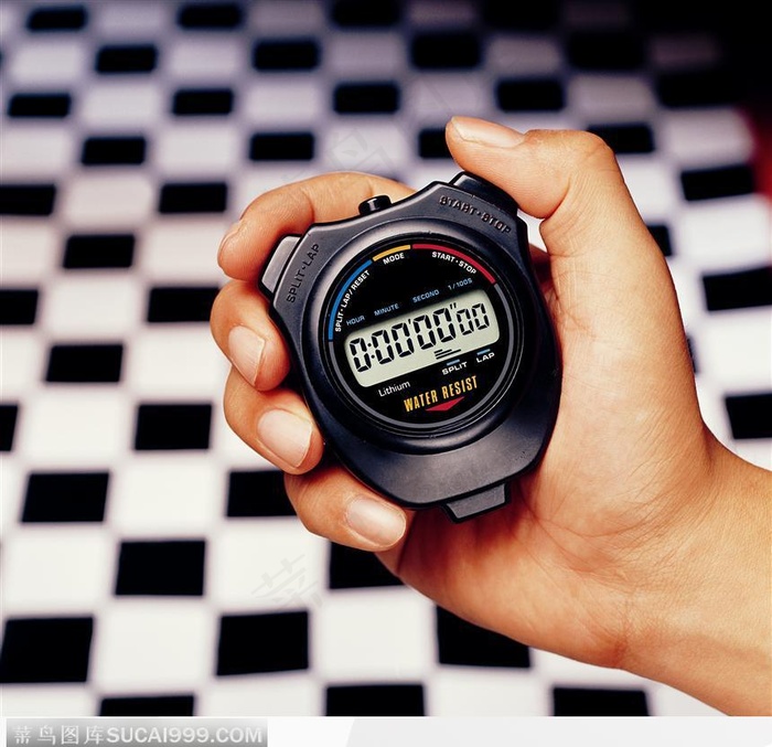 手中的电子秒表