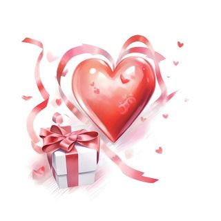 情人节520粉红礼物礼盒爱心浪漫海报素材背景