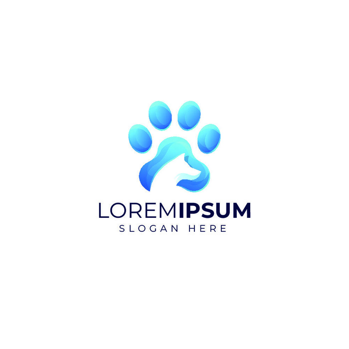 动物形象几何图形状鸟类狗狗渐变LOGO标志ai矢量源文件设计素材eps,ai矢量模版下载