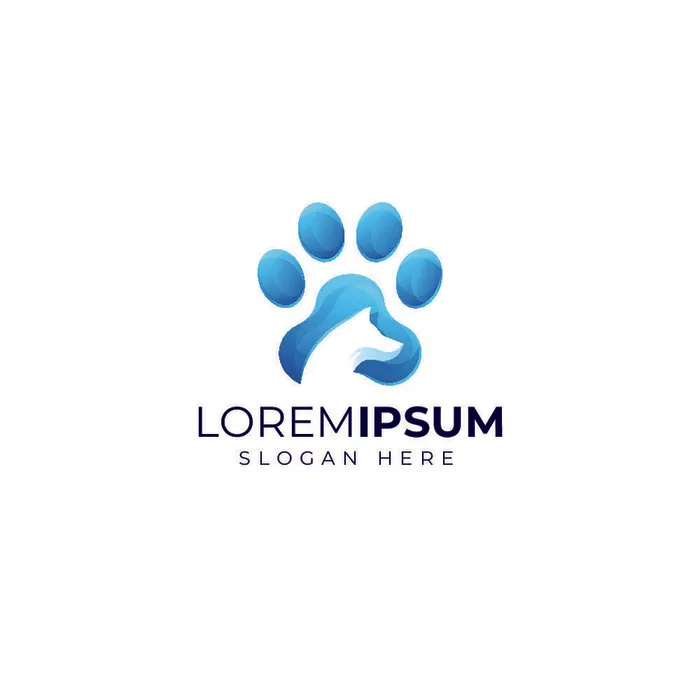 动物形象几何图形状鸟类狗狗渐变LOGO标志ai矢量源文件设计素材eps,ai矢量模版下载