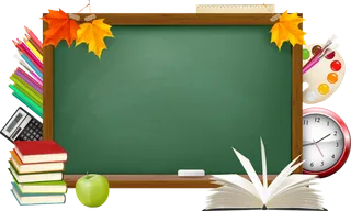 少儿兴趣班时钟书本装饰黑板