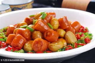 板栗节节香中华美食摄影图