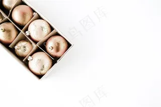 白色圣诞装饰背景高清简约图