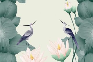 创意简约节气荷花背景