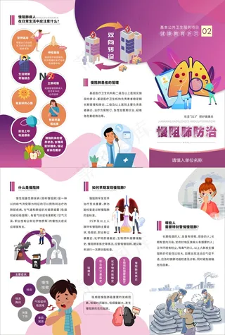 慢阻肺防治健康教育三折页