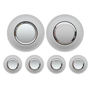 银色圆环金属装饰卡通