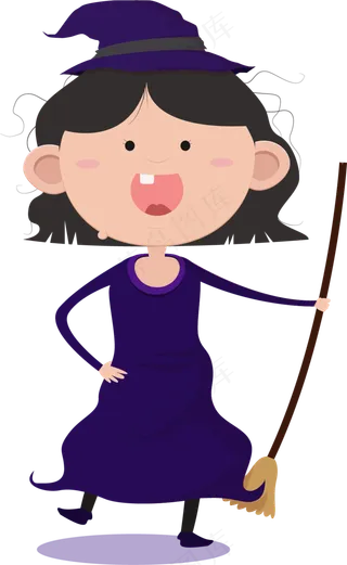 卡通万圣节手绘人物