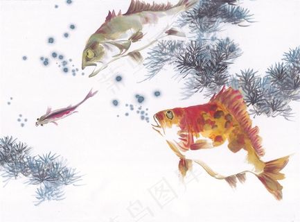 瓜果蔬菜鱼虾蟹绘画摄影图片