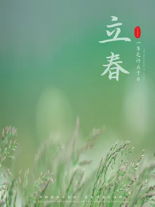 24节气立春春季新春春天海报模板PSD分层设计素材源文件模板