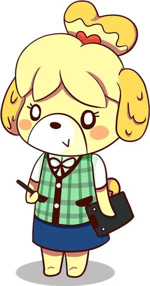 小狗黄色素材动森简笔线条