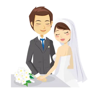 婚纱卡通人物婚礼白纱结婚婚纱摄影手绘