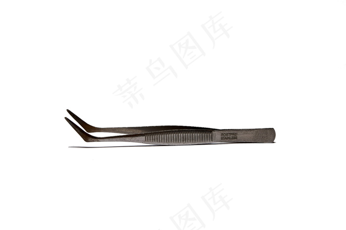 医用弯头镊子图片