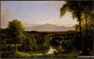 托马斯 · 科尔 -- 《卡茨基尔之景》初秋