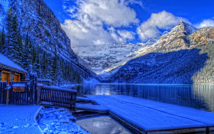 冬季山水风景图片