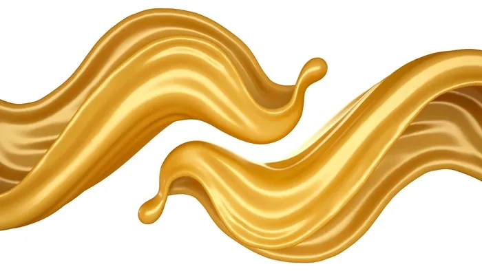 金色液态流体psd模版下载