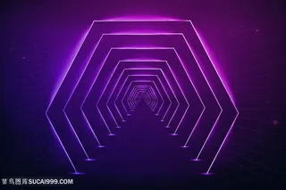 霓虹隧道光效视觉舞台背景