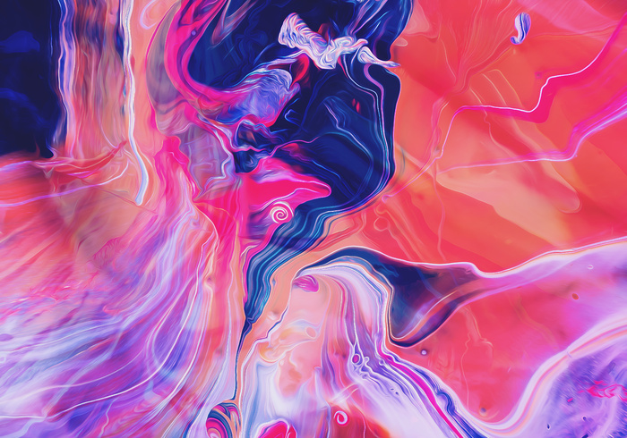 抽象艺术油漆颜料混色流体简笔背景