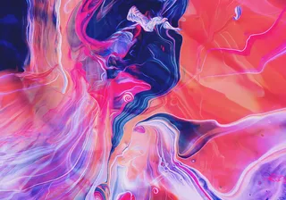 抽象艺术油漆颜料混色流体简笔背景