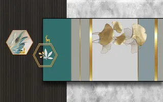 北欧轻奢背景墙