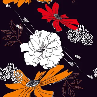 花卉唯美手绘花朵面料纹理手机壳布料面料印花服装矢量图案素材