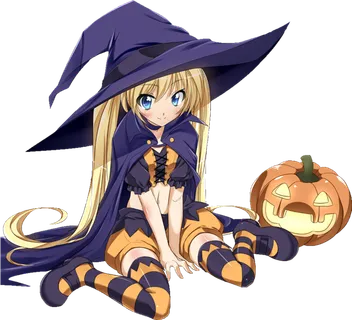 卡通万圣节女孩素材人物