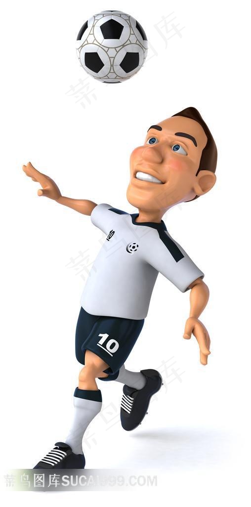 踢足球的小人设计素材