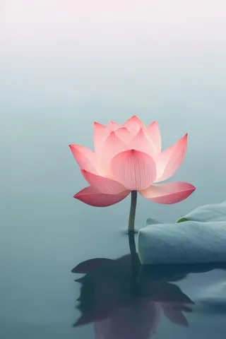 中国风雾面荷花粉色大气背景