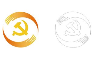 矢量免抠党群服务中心logo