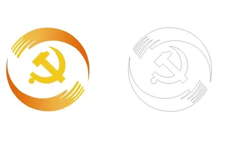 矢量免抠党群服务中心logo